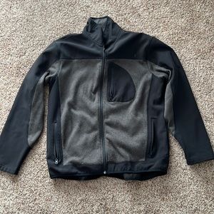 American Outback element gear jacket, size XL, worn, black and gray/brown